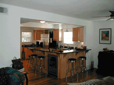 After - Kitchen from living
